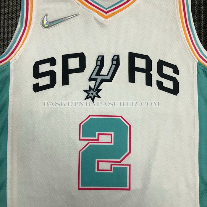 Maillot San Antonio Spurs Kawhi Leonard NO 2 Ville 2021-22 Blanc